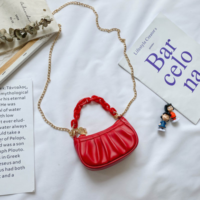 Elegantna dječja torba s kratkom i dugom ručkom jednobojnog modela