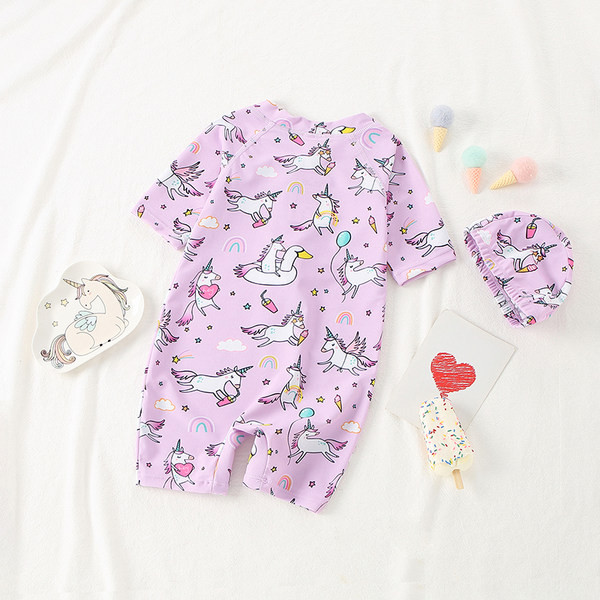 Lukuga laste ujumistrikoo ükssarvikutel