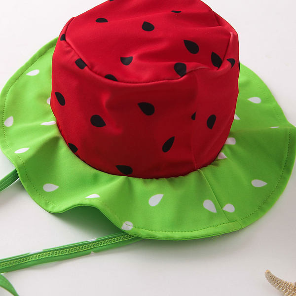 Dječji dvodijelni kupaći kostim s tankim naramenicama i trakama