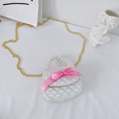 Moodne dekoratiivpärlitega laste minikott tüdrukutele