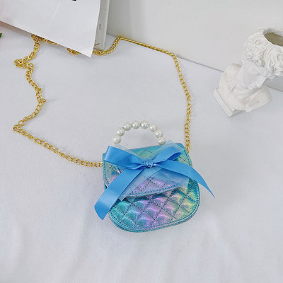 Moodne dekoratiivpärlitega laste minikott tüdrukutele