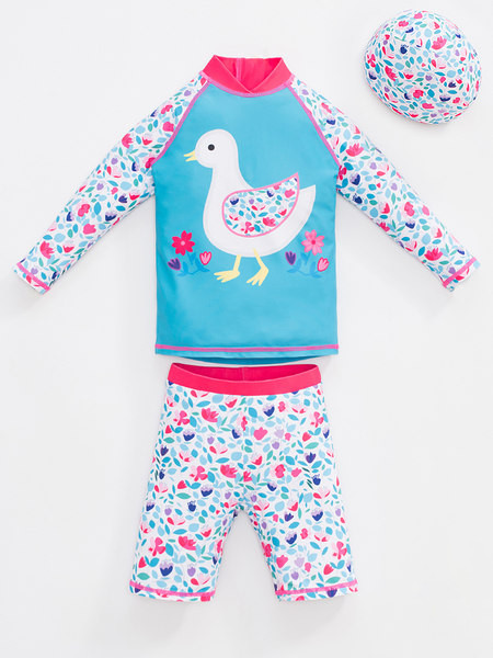 Šareni dvodijelni kupaći kostim za djevojčice