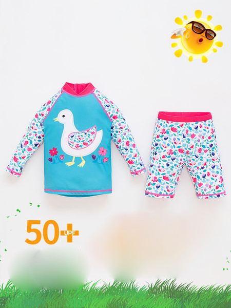 Šareni dvodijelni kupaći kostim za djevojčice