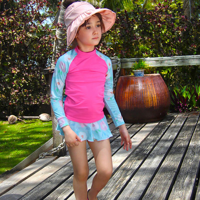 Dječji kupaći kostim s dugim rukavima za djevojčice