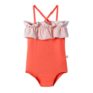 Cijeli kupaći kostim s tankim naramenicama i kovrčama