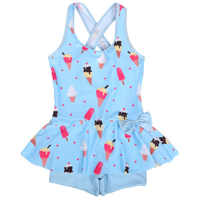 Παιδικό πολύχρωμο μαγιό με κορδέλα για κορίτσια