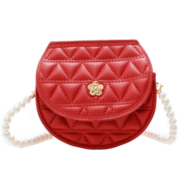 Elegantna dječja torba jednobojnog modela s metalnom ručkom