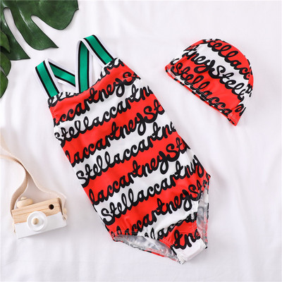 Täielik värvilise aplikatsiooni ja paelaga ujumistrikoo tüdrukutele