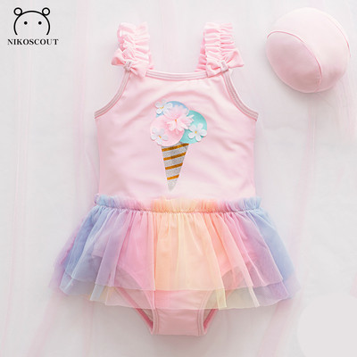 Novi model dječjeg kupaćeg kostima sa tilom za djevojčice