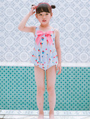 Terve laste ujumistrikoo paelaga tüdrukutele