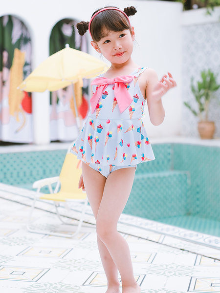 Terve laste ujumistrikoo paelaga tüdrukutele