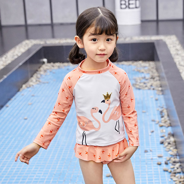 Dječji kupaći kostim s aplikacijom flaminga