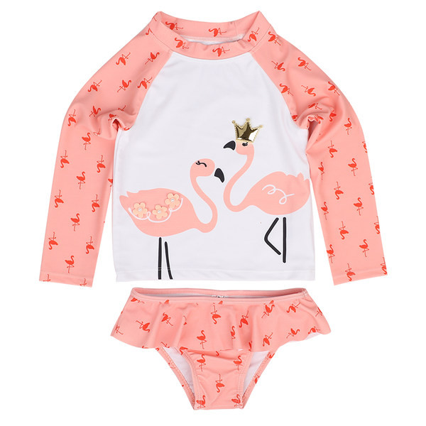 Dječji kupaći kostim s aplikacijom flaminga