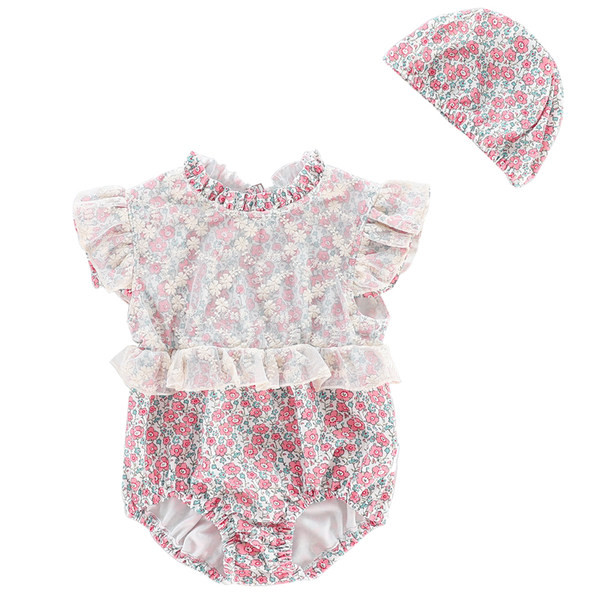 Värviline laste lilleline ujumistrikoo