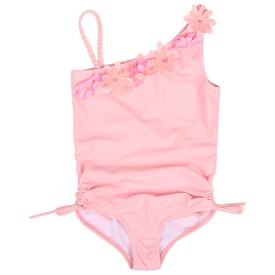 Dječji cijeli kupaći kostim s cvjetićima i vezicama