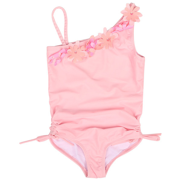 Dječji cijeli kupaći kostim s cvjetićima i vezicama