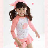 Kaheosaline tüdrukutele sobiv laste ujumistrikoo