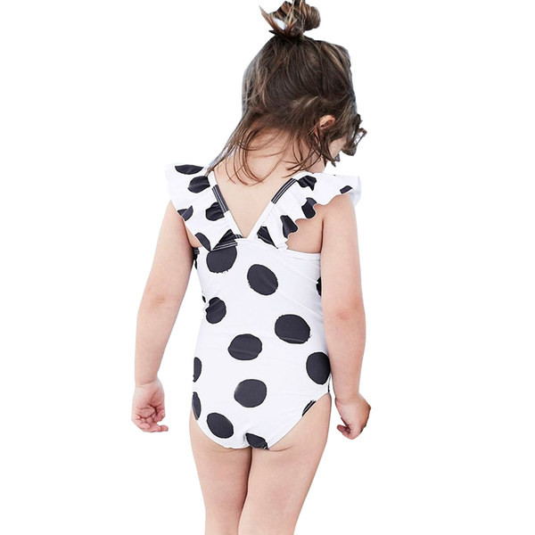 Детски бански на точки-за момичета