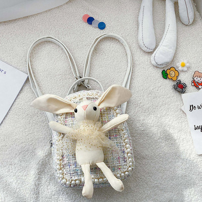 Moodne laste dekoratiivpärlite ja 3D elemendiga seljakott