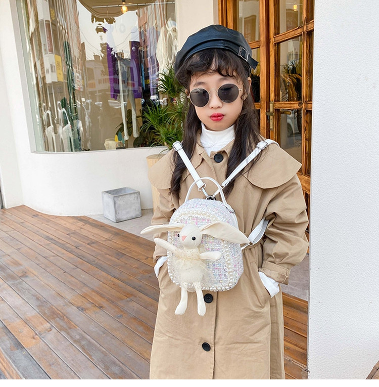 Moodne laste dekoratiivpärlite ja 3D elemendiga seljakott