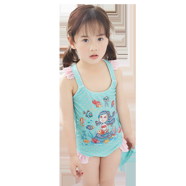 Dječji kupaći kostim s aplikacijom i kovrčama