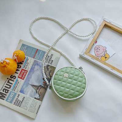 Moodne pika sangaga ümarkott tüdrukutele lastele