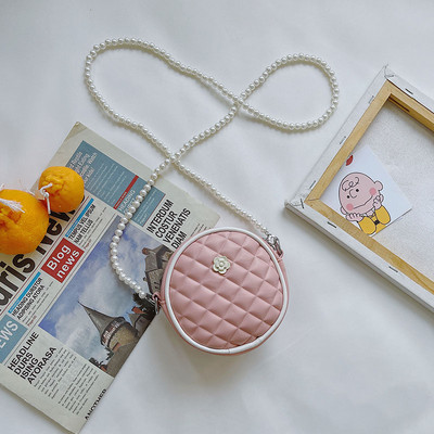 Moodne pika sangaga ümarkott tüdrukutele lastele