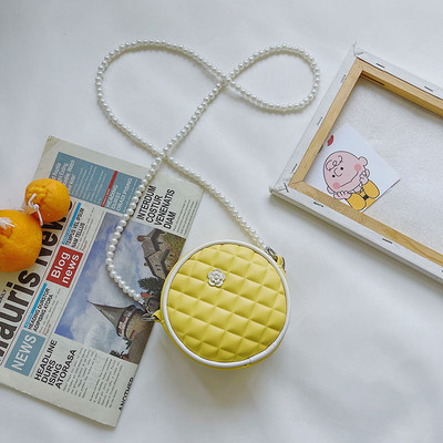 Moodne pika sangaga ümarkott tüdrukutele lastele