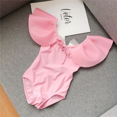 Laste täielik ujumistrikoo tavaline avatud selja ja lipsudega mudel