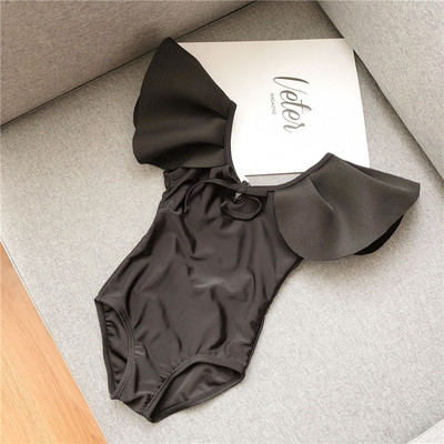 Laste täielik ujumistrikoo tavaline avatud selja ja lipsudega mudel