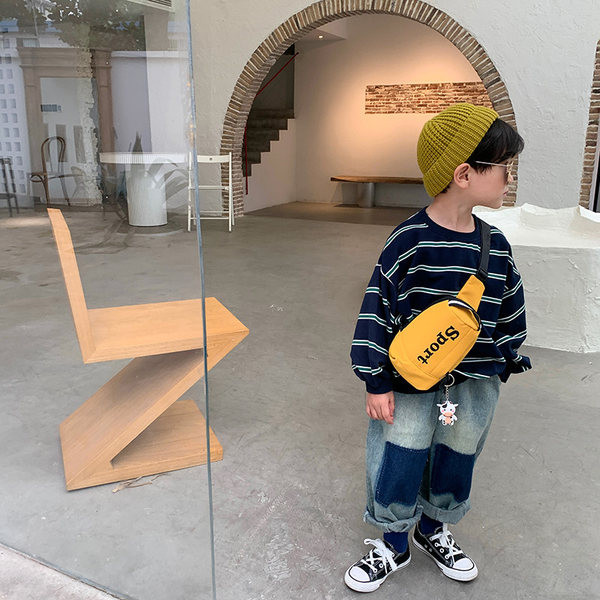 Παιδική καθημερινή τσάντα με φερμουάρ και επιγραφή για αγόρια