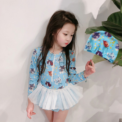 Täielik ujumistrikoo pikkade varrukate ja lukuga