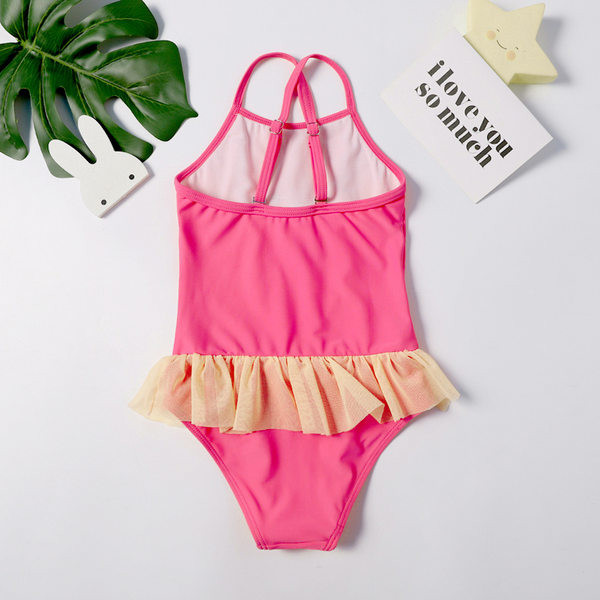 Dječji cijeli kupaći kostim s aplikacijama i kovrčama