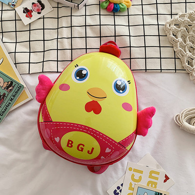 Μοντέρνο παιδικό σακίδιο σε στρογγυλό σχήμα με επιγραφή και φερμουάρ