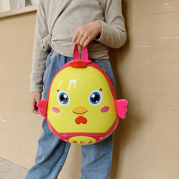 Μοντέρνο παιδικό σακίδιο σε στρογγυλό σχήμα με επιγραφή και φερμουάρ