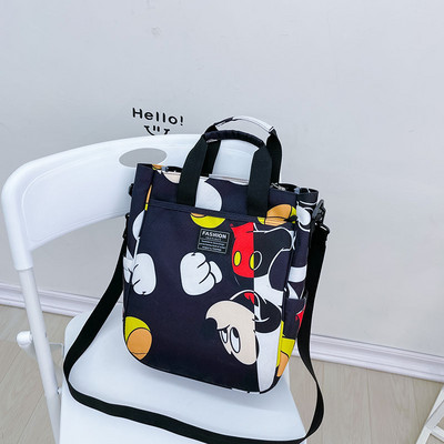 Модерна детска чанта с шарка за момичета с къса и дълга дръжка