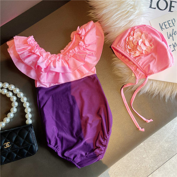 Παιδικό ολόσωμο μαγιό με βολάν