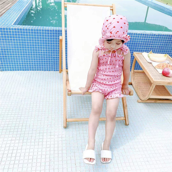 Dječji kupaći kostim s vezicama i kovrčama za djevojčice