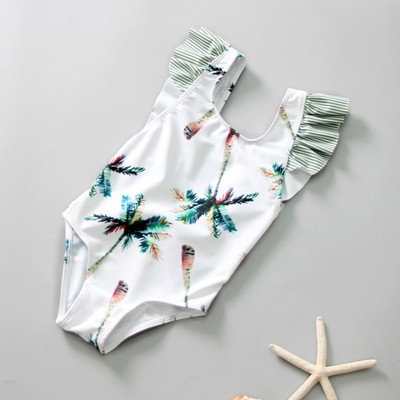 Dječji kupaći kostim s uzorkom u bijeloj boji