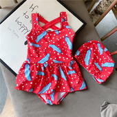 Laste täielik ujumistrikoo sulgede aplikatsiooniga