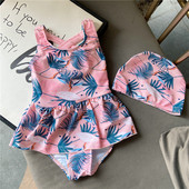 Dječji kupaći kostim sa širokim naramenicama za djevojčice