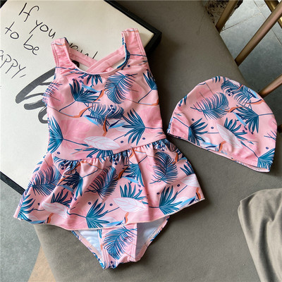 Dječji kupaći kostim sa širokim naramenicama za djevojčice