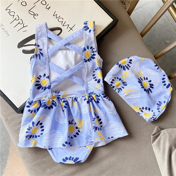 Ristirihmade ja aplikatsiooniga laste täisujumistrikoo