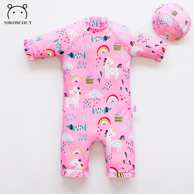 Uus mudel kõik laste ujumistrikoo trükiga tüdrukutele