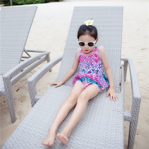 Šareni kupaći kostim s tilom za djevojčice