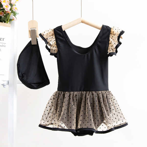 Dječji puni kupaći kostim na točkice-za djevojčice