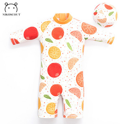 Cijeli dječji kupaći kostim s printom za djevojčice