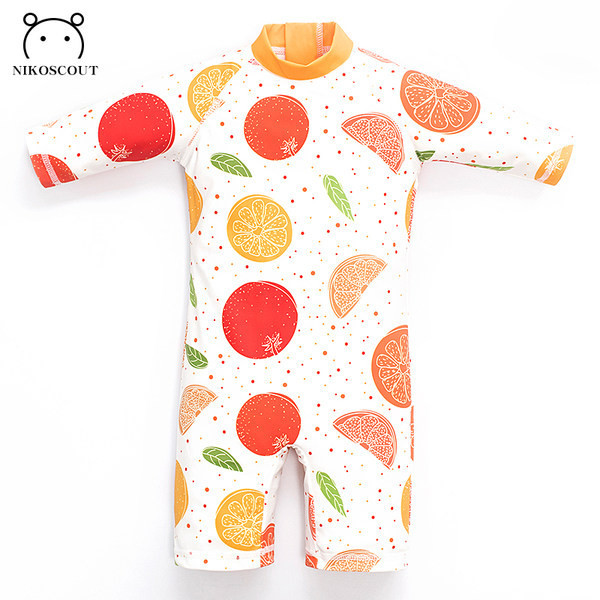 Cijeli dječji kupaći kostim s printom za djevojčice