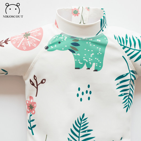 Cijeli dječji kupaći kostim za djevojčice sa zaštitom od sunca