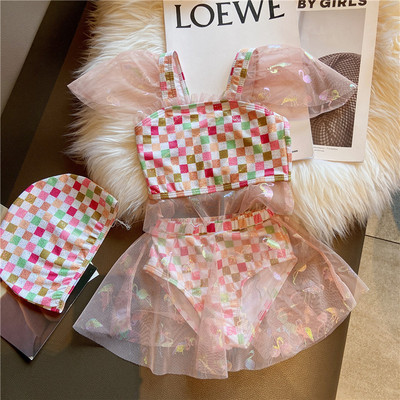 Dječji dvodijelni kupaći kostim s tilom